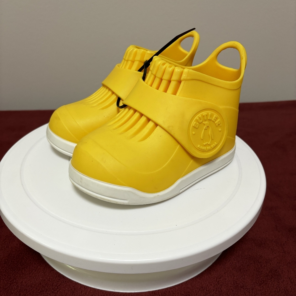 Butler Rockhopper - Kids Overboot Rain Boot - YELLOW - Size 7